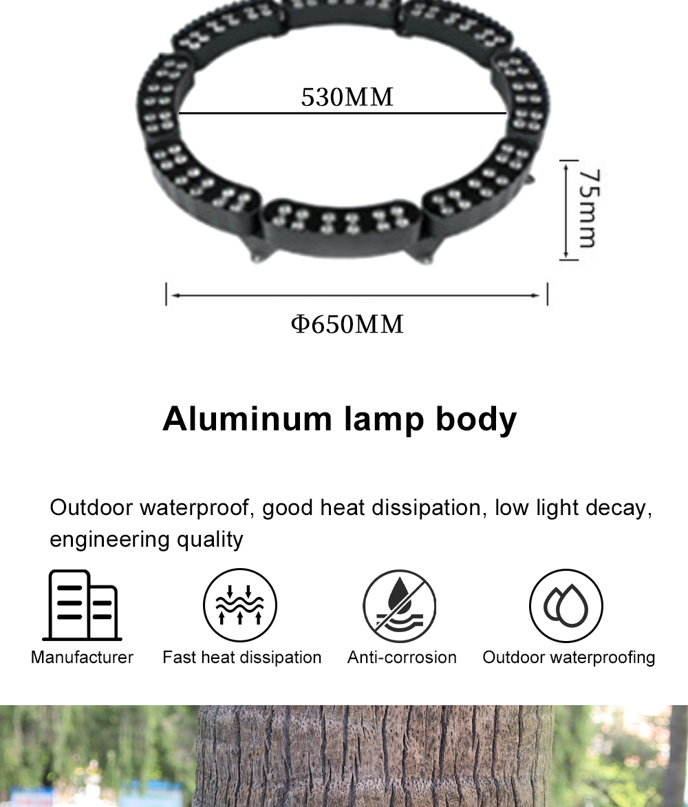 RGB LED Tree Ring Light Embrace Tree Light