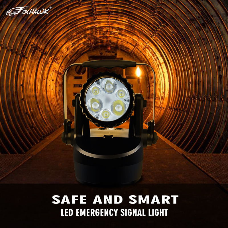 Foxhawk High Power LED IP66 Portable Explosion Proof Searchlight Super Bright Landscape Night Emergency Rescue Work Light