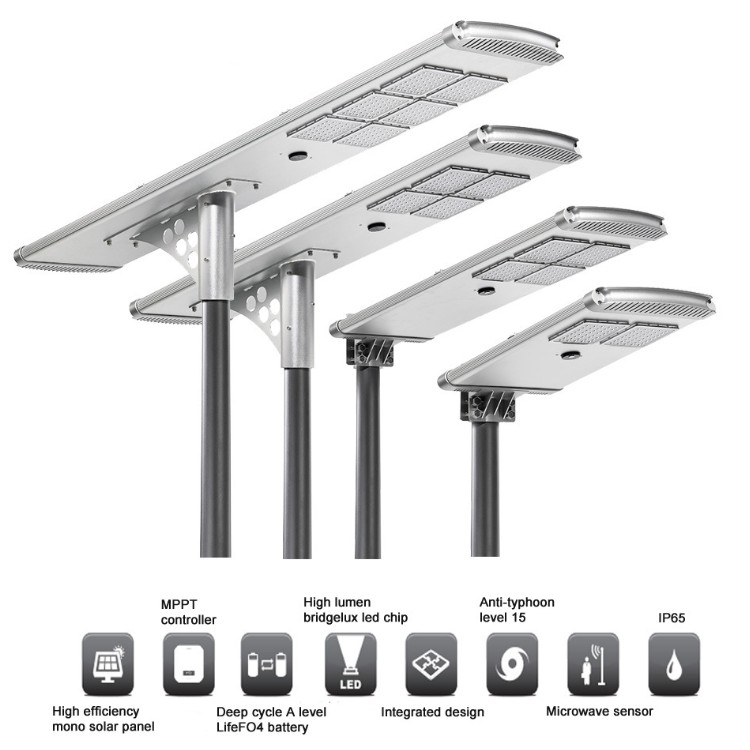 New Generation Slim 60w All in One Solar Street Light Japan