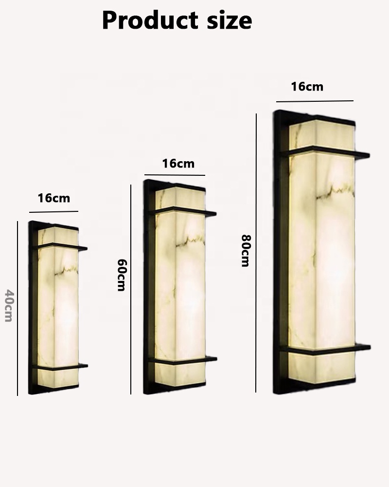 Modern Outdoor Wall Lamp 10W 16W 24W 36W Stainless Steel+marble Lampshade Garden Landscape Wall Lamp Outdoor