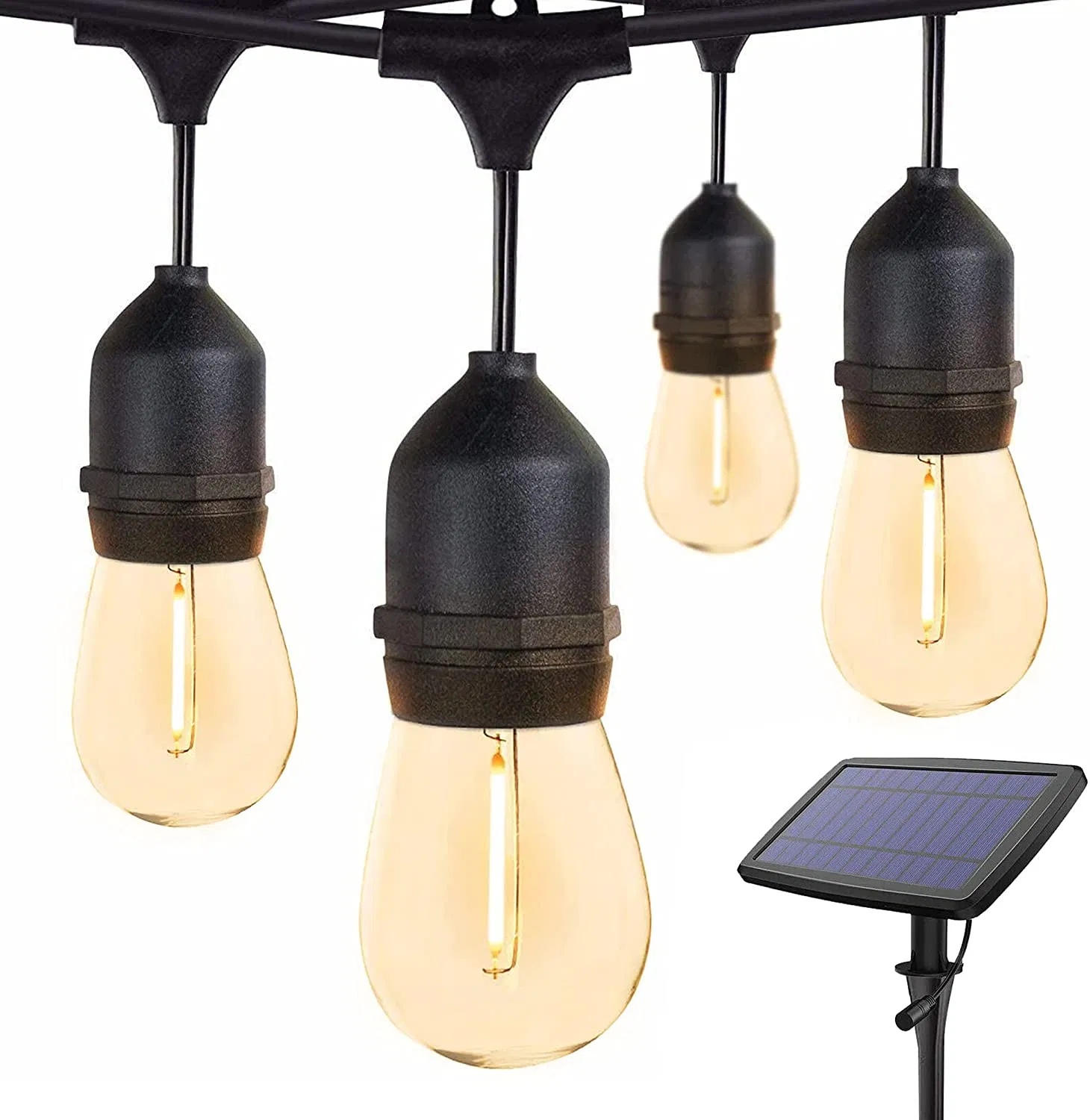 Christmas Decoration Lighting S14 Bulbs 30m String Lighting Outdoor Solar Powered Lighting for Garden Yard Landscape Lighting