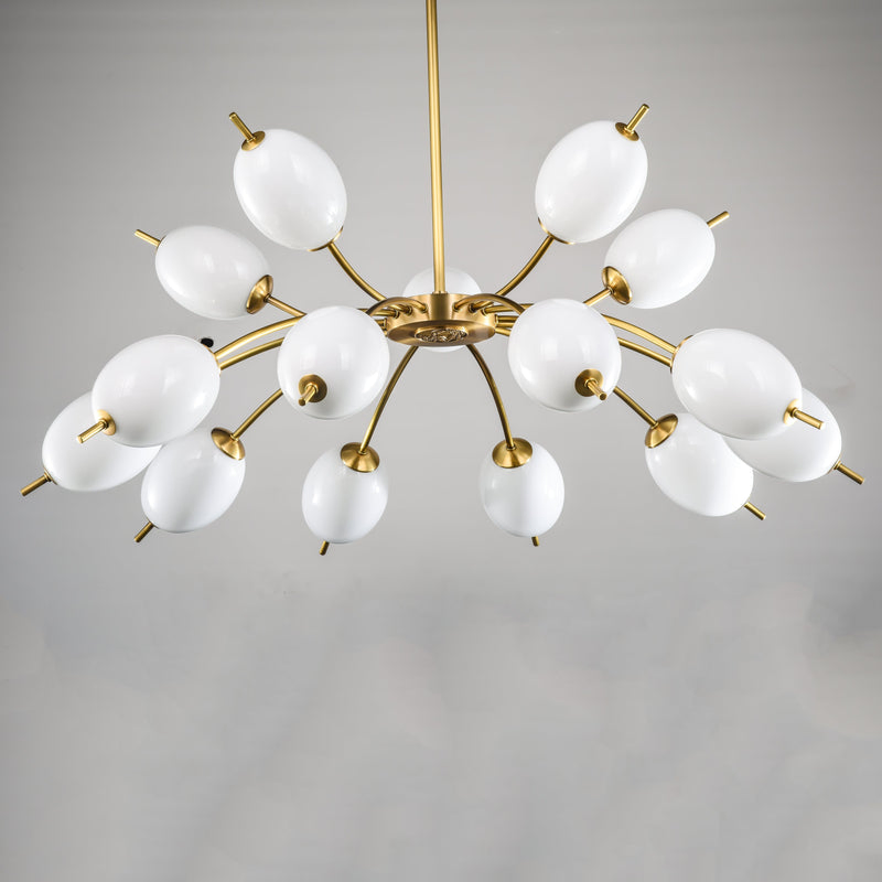 Gold Iron LED Pendant Light - Decorative Hanging Lighting for Restaurants