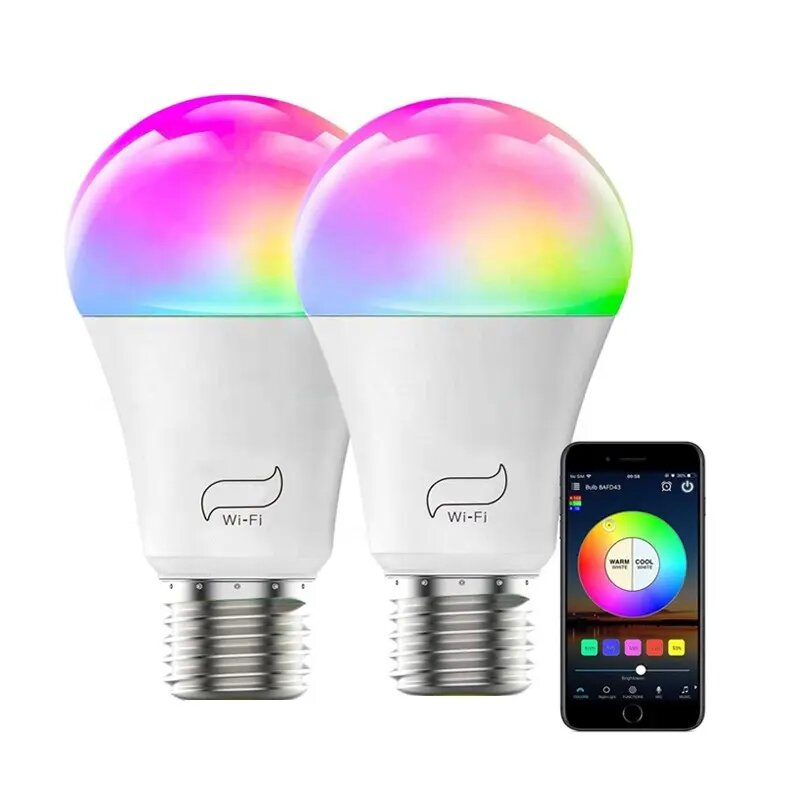 E26 E27 B22 9 12 Watt Color RGB WiFi Smart LED Bulbs Light