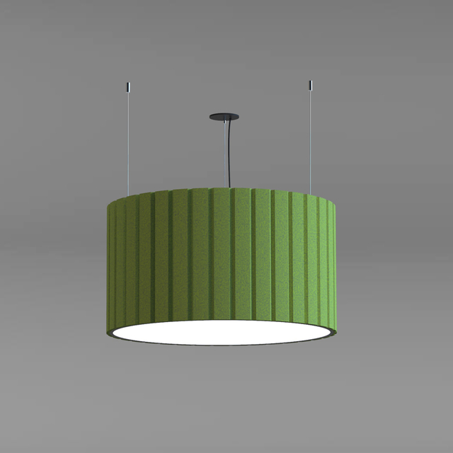 Acoustic LED Felt Lamp Fabric Mount Noise Reducing Ceiling Lighting for Office Decorative Lighting Included-Project Installation