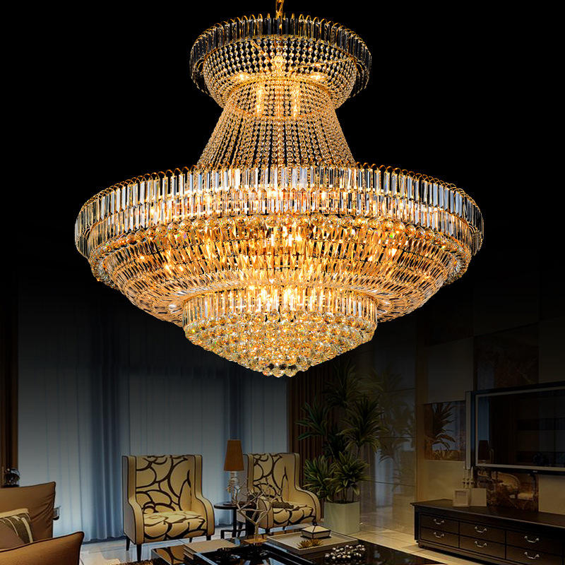Zhongshan Wholesale Hotel Lighting Vintage French Gold Lamp Crystal Chandelie