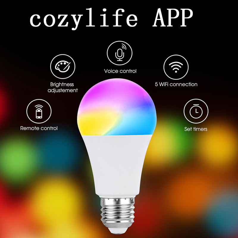 E26 E27 B22 9 12 Watt Color RGB WiFi Smart LED Bulbs Light