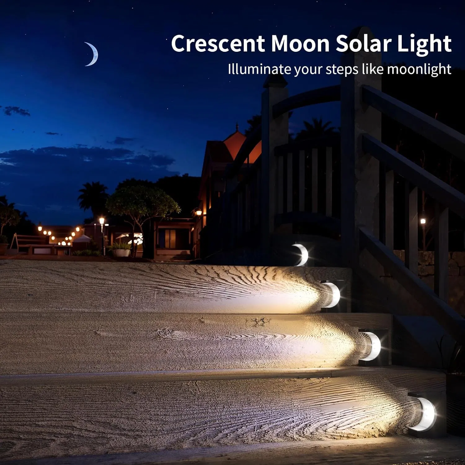 Porch Decor Waterproof IP65 Solar Powered Step Lighting for Deck