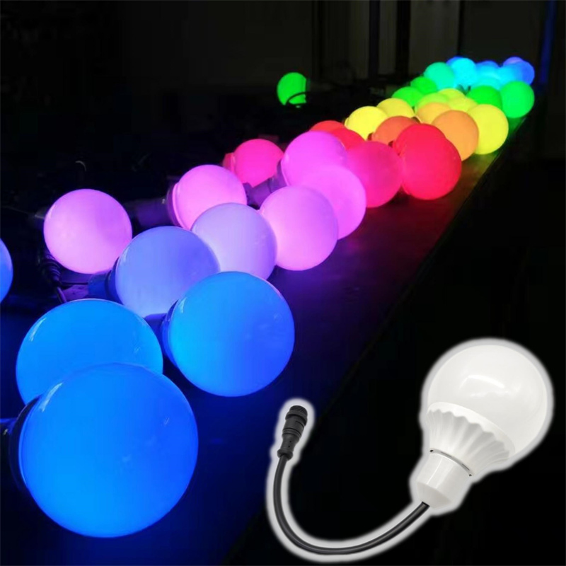 Dimmable LED Bulbs Color Decorative Changing Light Bulb RGB LED Light Bulb DMX 512 LED
