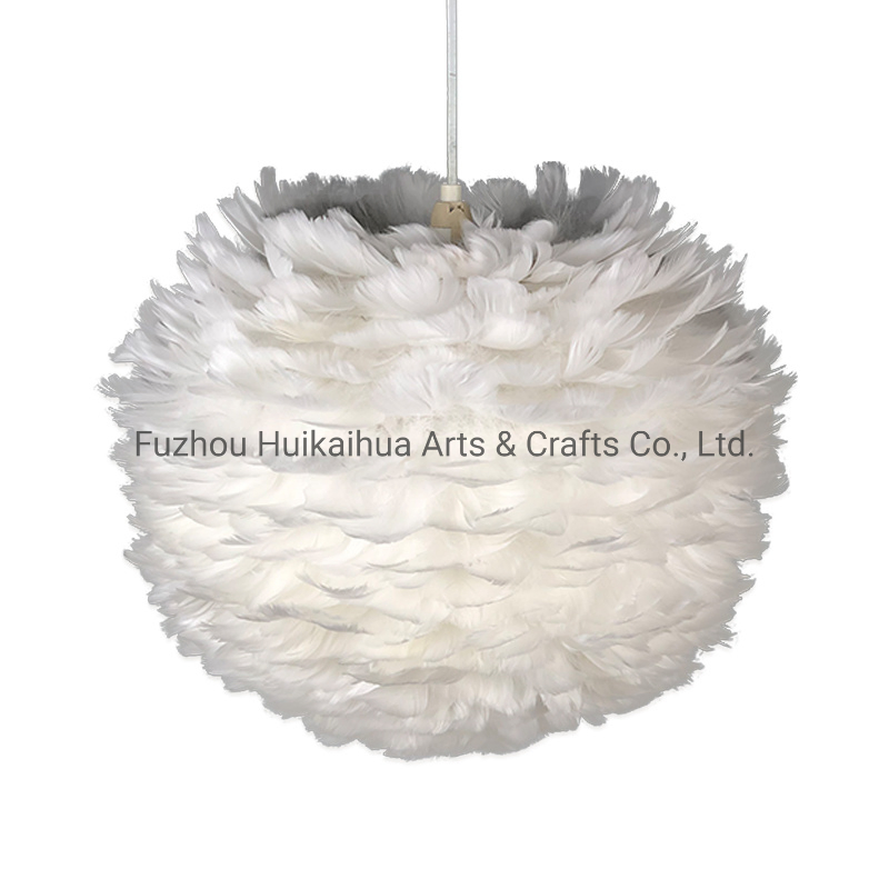 Feather Chandelier Lighting Nordic Modern Feather Pendant Light White Feather Hanging Light