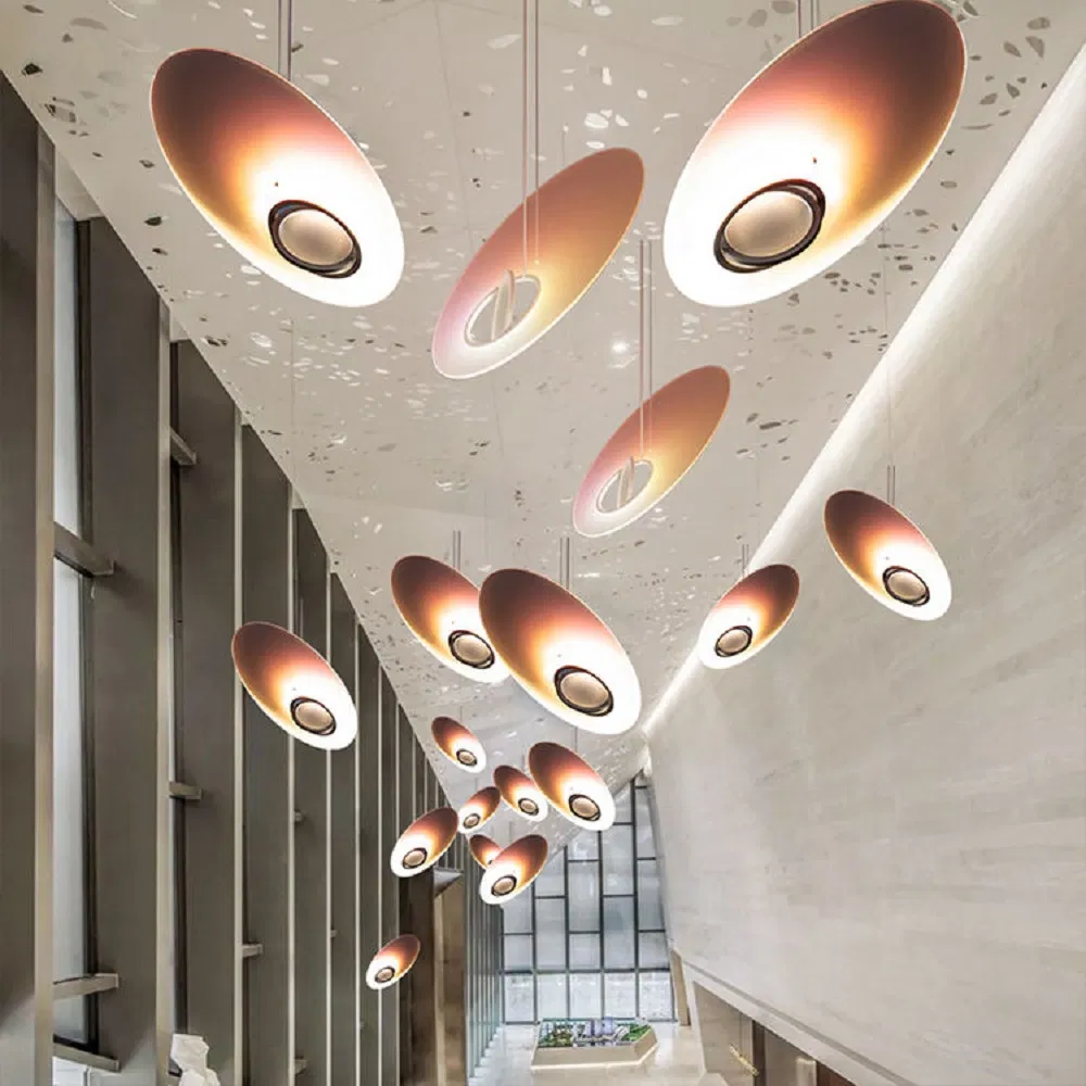 Zhongshan Wholesale Commercial Big Hotel Lobby LED Chandelier Pendant Lighting