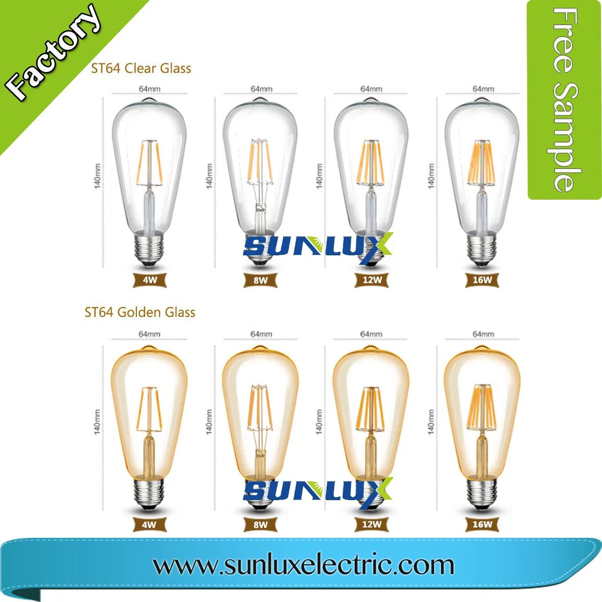 Vintage Bright Filament Lamp Light Bulb LED Edison Bulb Filament