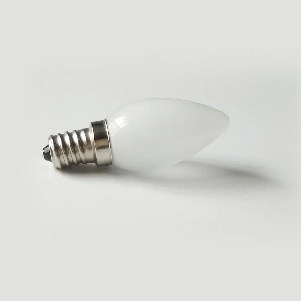 LED C7 E14 LED Bulb glow view