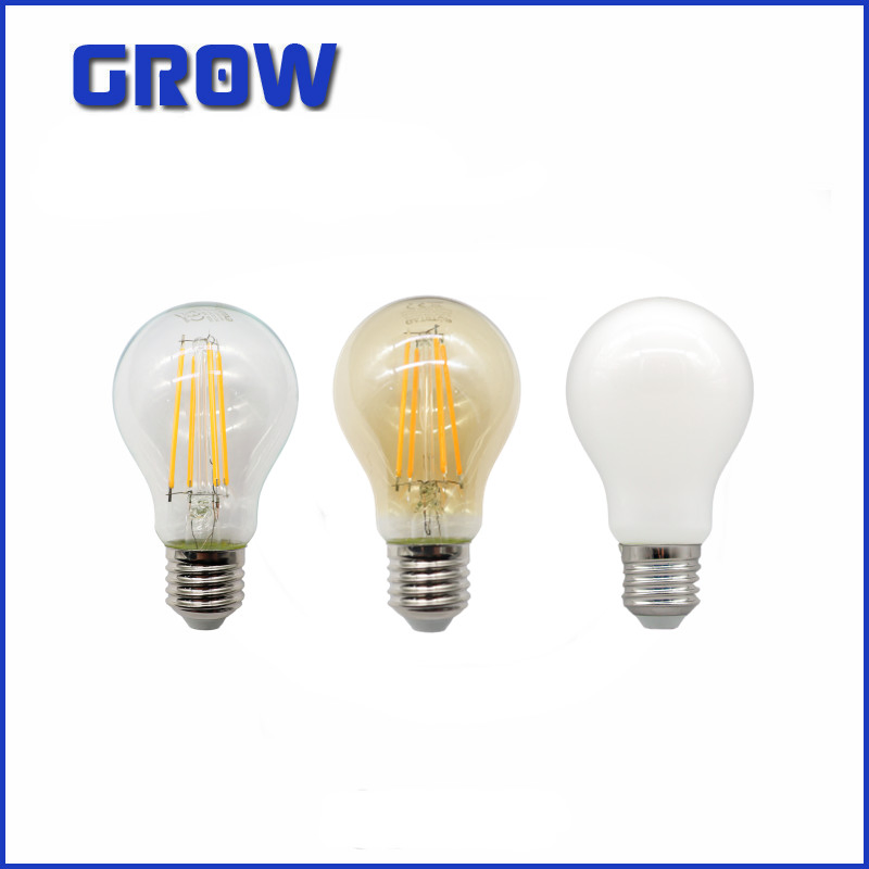 Edison Style Glass Vintage Lamp A60 220-240V 4W 6W 8W 9W E27 B22 Clear Amber LED Filament Bulb for Decoration Lighting