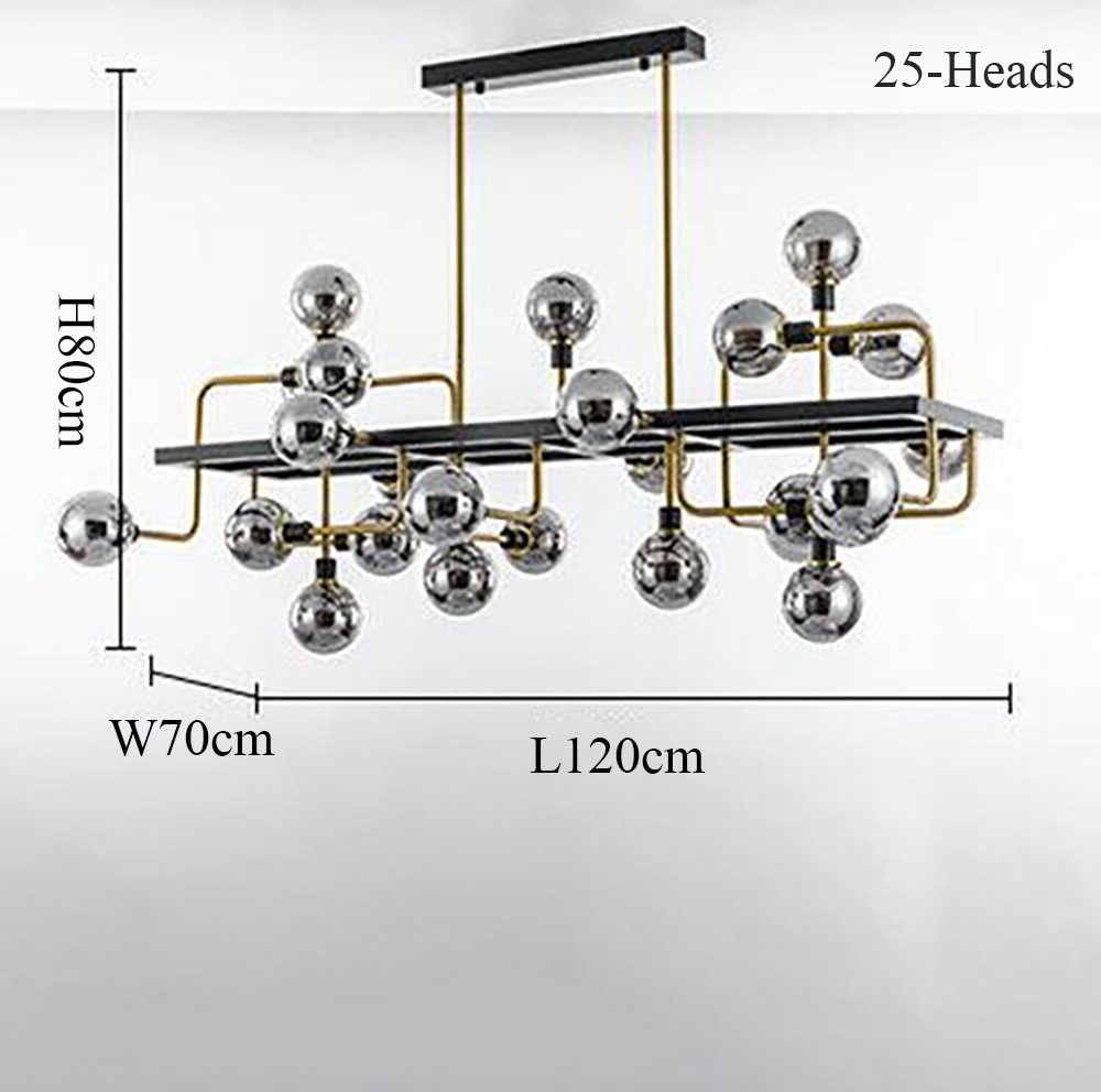 Glass Ball Lampshade Pendant Ceiling Light Geometric Lamp Industrial Vintage LED Suspension Lighting