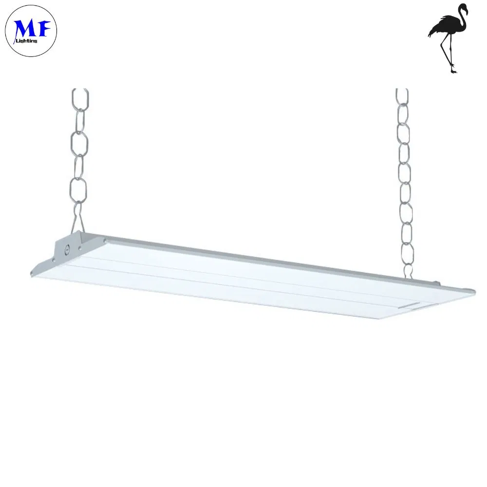 Industrial 40W/80W/100W/150W/200W/250W/300W Smart LED High Bay Light 200lm/W Linear Highbay Lighting for Office Building Manufacturing Plant Facility