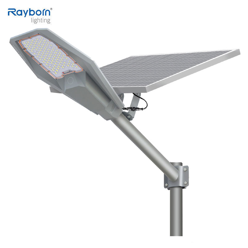 LED Polycrystalline Solar Street Light with Daylight Cool Daylight White 6500K Flood Light for Yard Garden Street