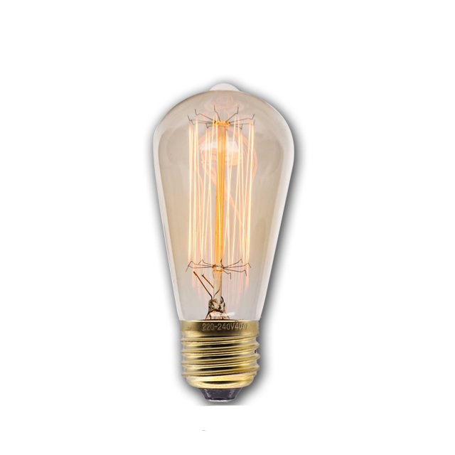Tungsten Light Edison Lamp St64 Spiral 220-240V 40W E27 Amber Home Lighting Glass Bulb Vintage Bulb