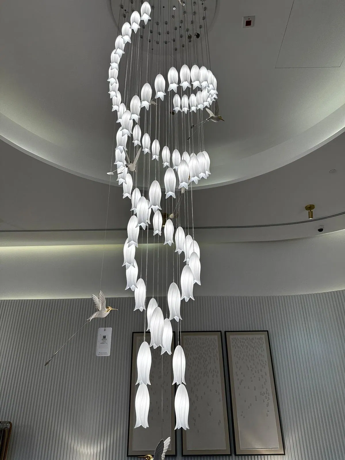 American Style LED Ceiling Vintage Inner Hanging Lamp Round Ring Shape Lighting