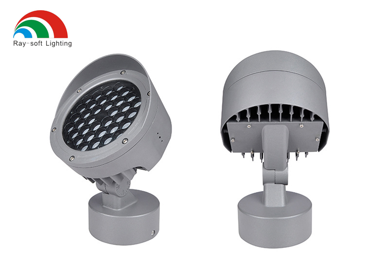 36W LED Anti-Glare IP65 Round Outdoor Base Mounted Spotlight Architectural Wall Washer Lighting