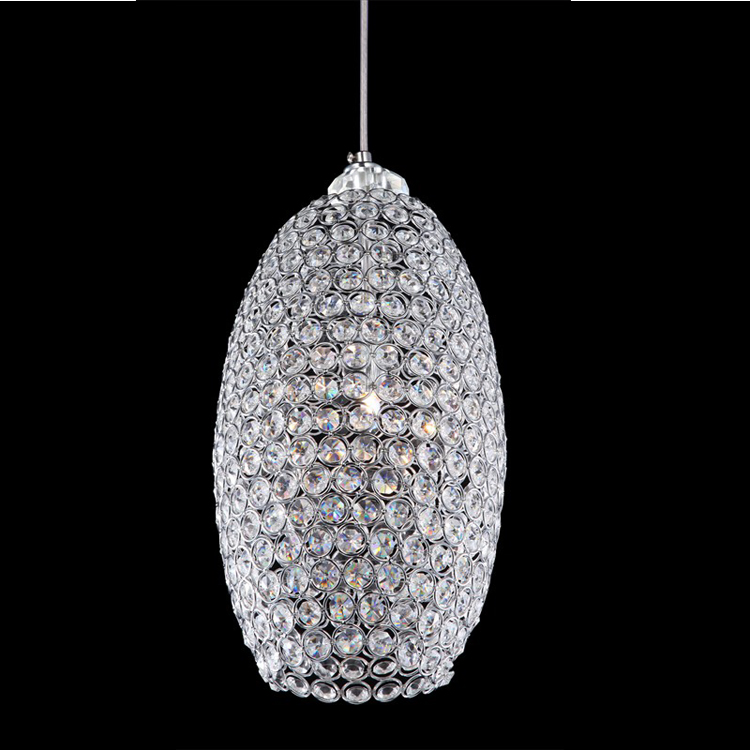 Chrome Color Luxury Modern Small Pendant Lamp Crystal Decorative Dining Room Cafe Chandelier Lighting