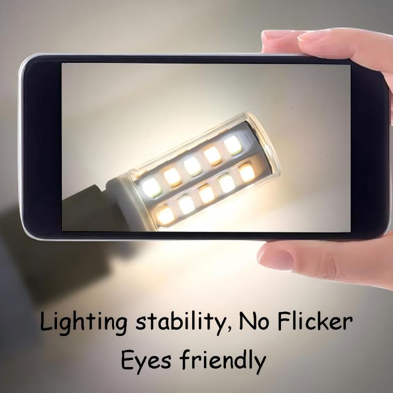 Ceramic G4 Two-Pin Bulb, 7W 58LED Bulb, Three-Color Chandelier Wick, Energy-Saving and Easy to Install