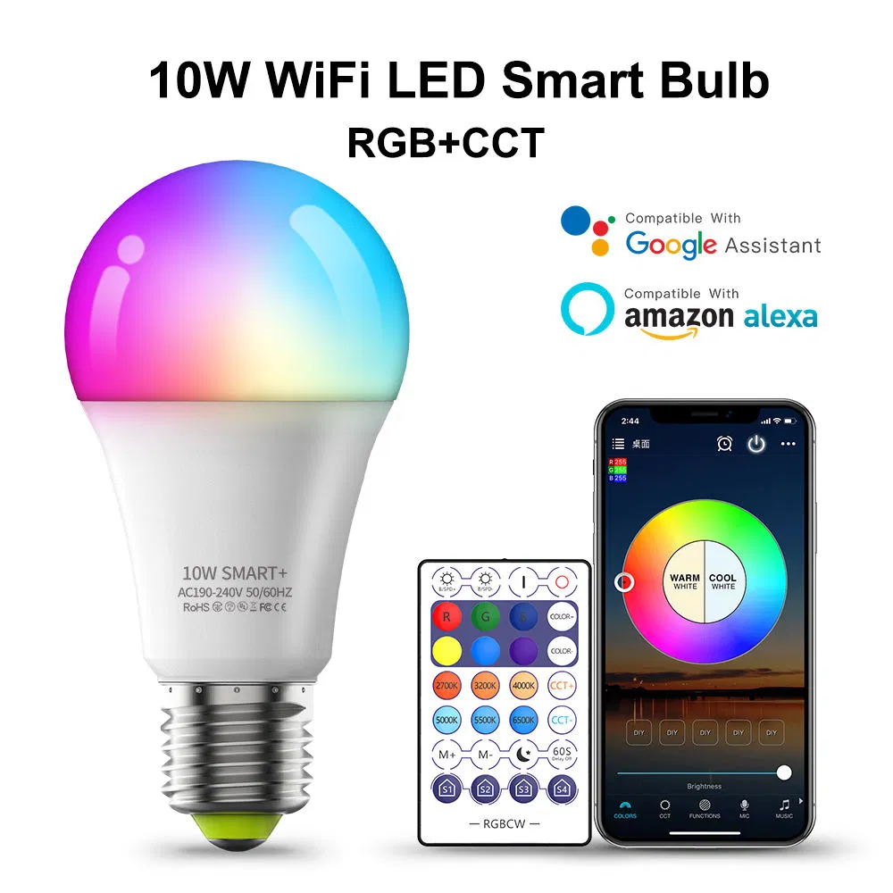 Smart LED Lamp A60 WiFi Control LED Bulb Light Support Roomlux Alexa and Google Home