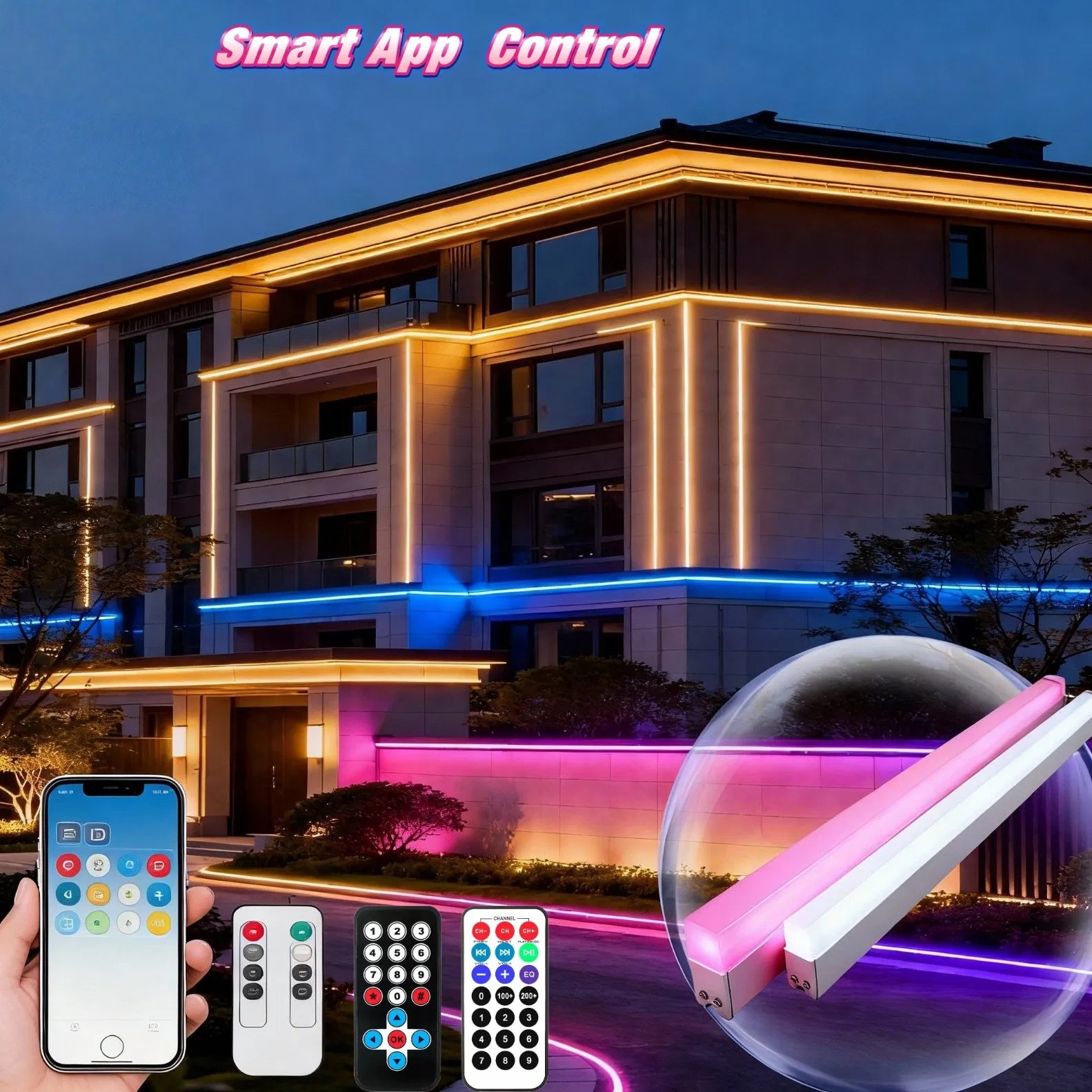 Commercial Grazing Architectural Outline Wall Wash Lighting