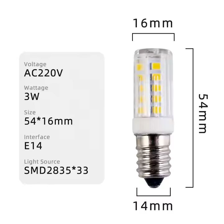 LED Corn Bulb AC220V E14 3W 4000K Ceramic COB Energy Saving Light SMD2835 for Home Chandelier Lighting