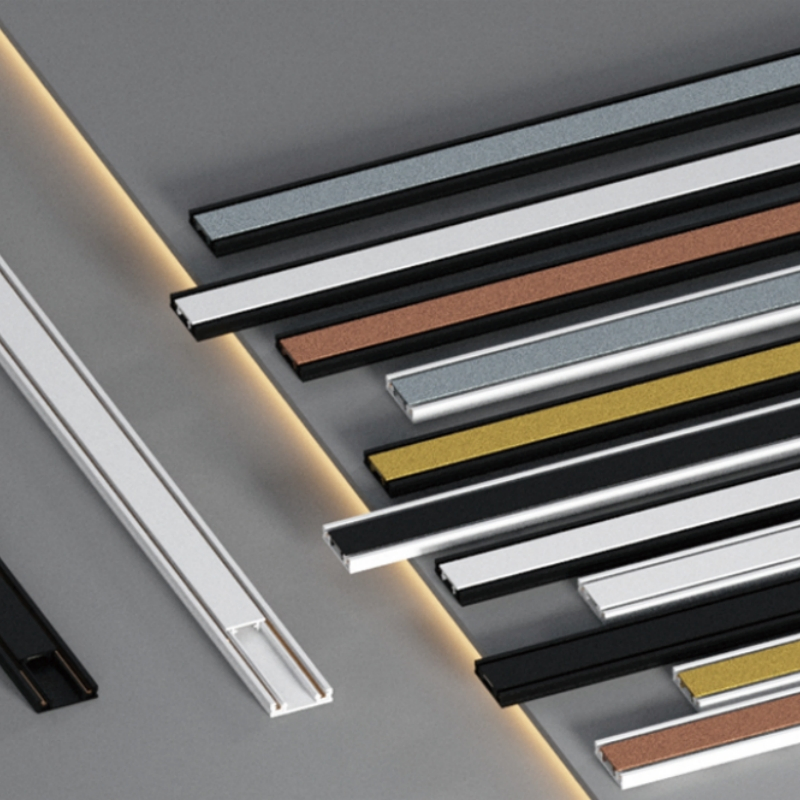 Modern Sleek Aluminum Mini Track Lighting for Industrial Areas