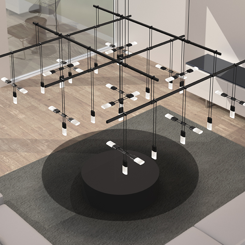 LED Magnetic Modular Combination Profile Light Rod Cable Decorative Hanging Lighting