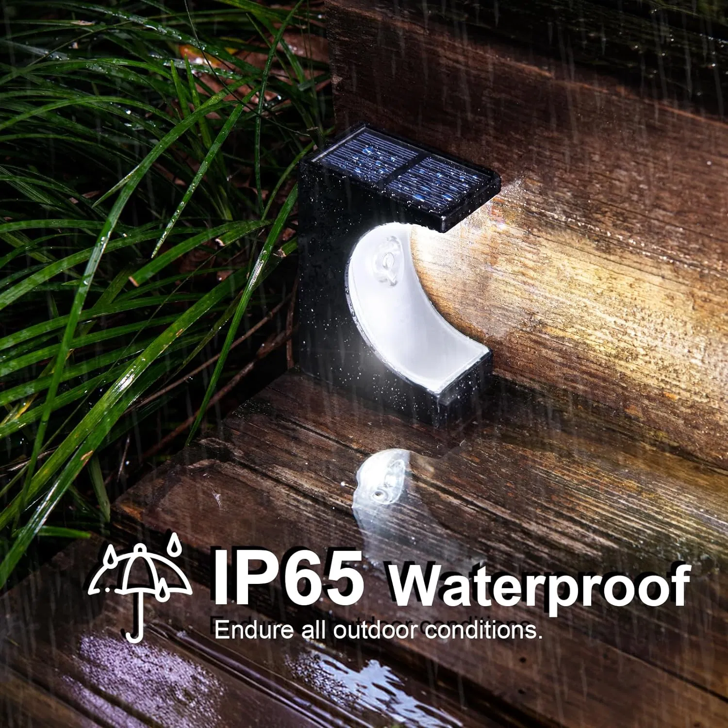 Porch Decor Waterproof IP65 Solar Powered Step Lighting for Deck