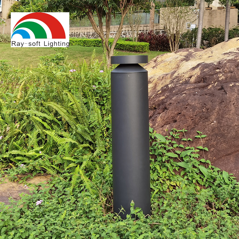 LED Post Bollard Garden Outdoor Vintage Round Cylindrical Pathway Landscape Lawn Light Lighting