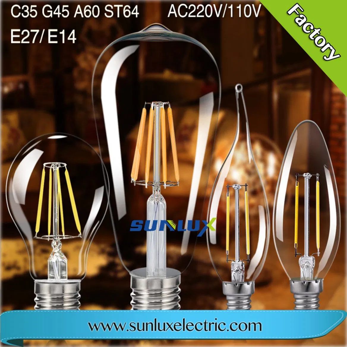 Vintage Bright Filament Lamp Light Bulb LED Edison Bulb Filament