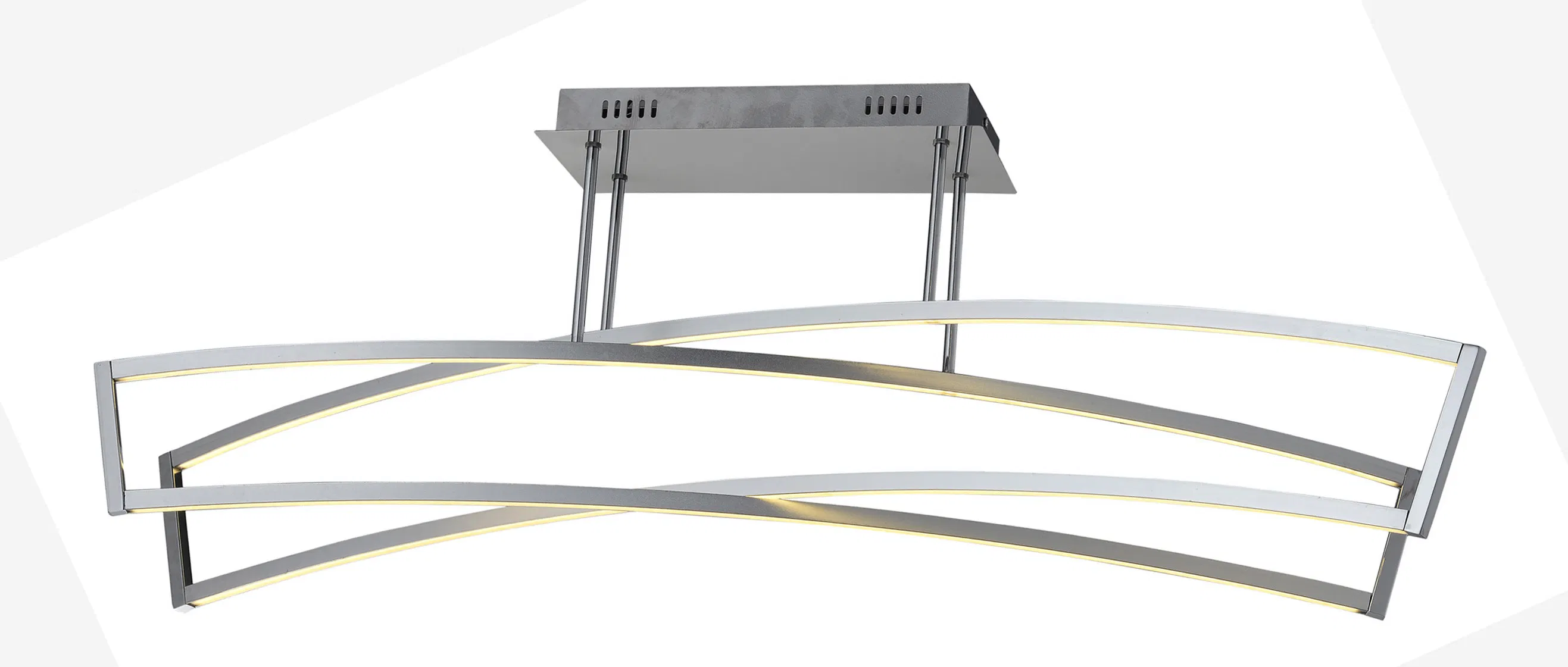 European Style Aluminum LED Decorative Pendant Lighting Nickel Brush Chandelier