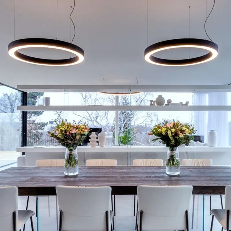 Circular Decorate Pendant Hanging Round Ring LED Pendant Light for Projects