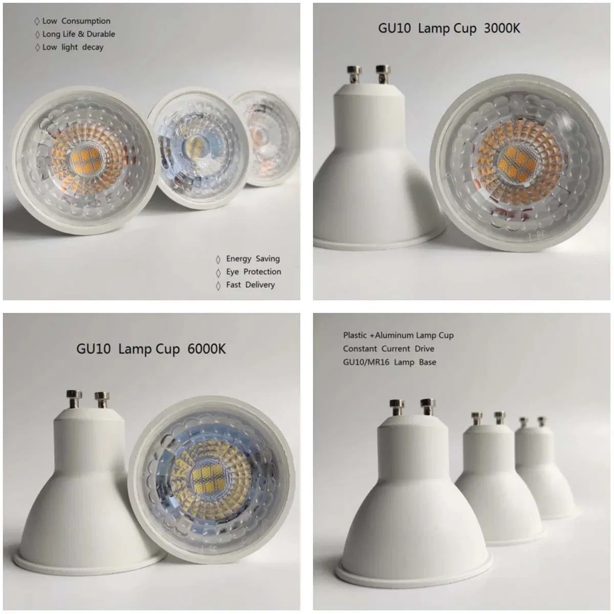 Energy Efficient Indoor LED GU10 MR16 Bulb Ceiling Lighting Spot Lighting