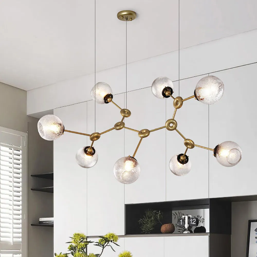 Horizontal Creative Chandelier Lighting LED Lamp Industrial Minimalist Style Ceiling Fixtures
