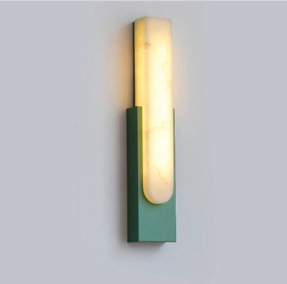 Home Decor Decoration Gold Metal Light Alabaster Living Room Bedroom Corridor Interior Sconce LED Wall Lamp