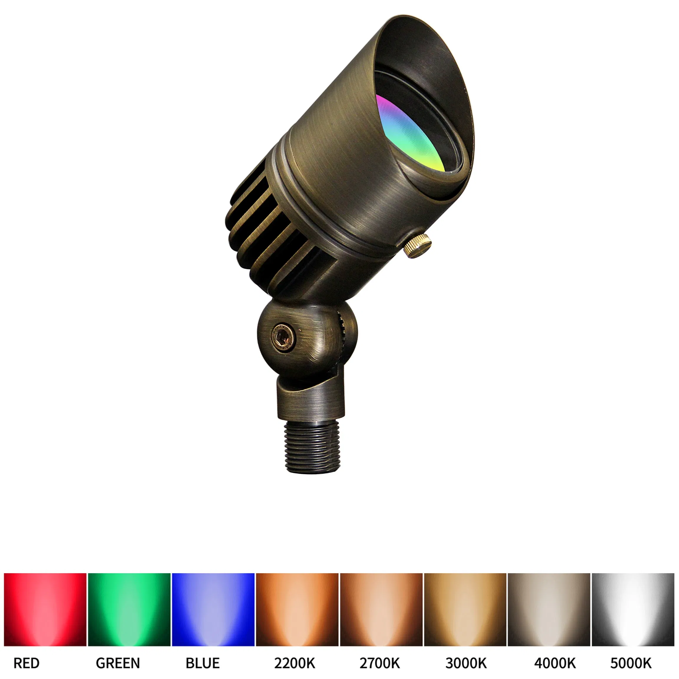 Brass Outdoor Landscape Spotlights Heavy Duty Low Voltage Landscape Lighting LED Spot Light Fixture Waterproof IP67