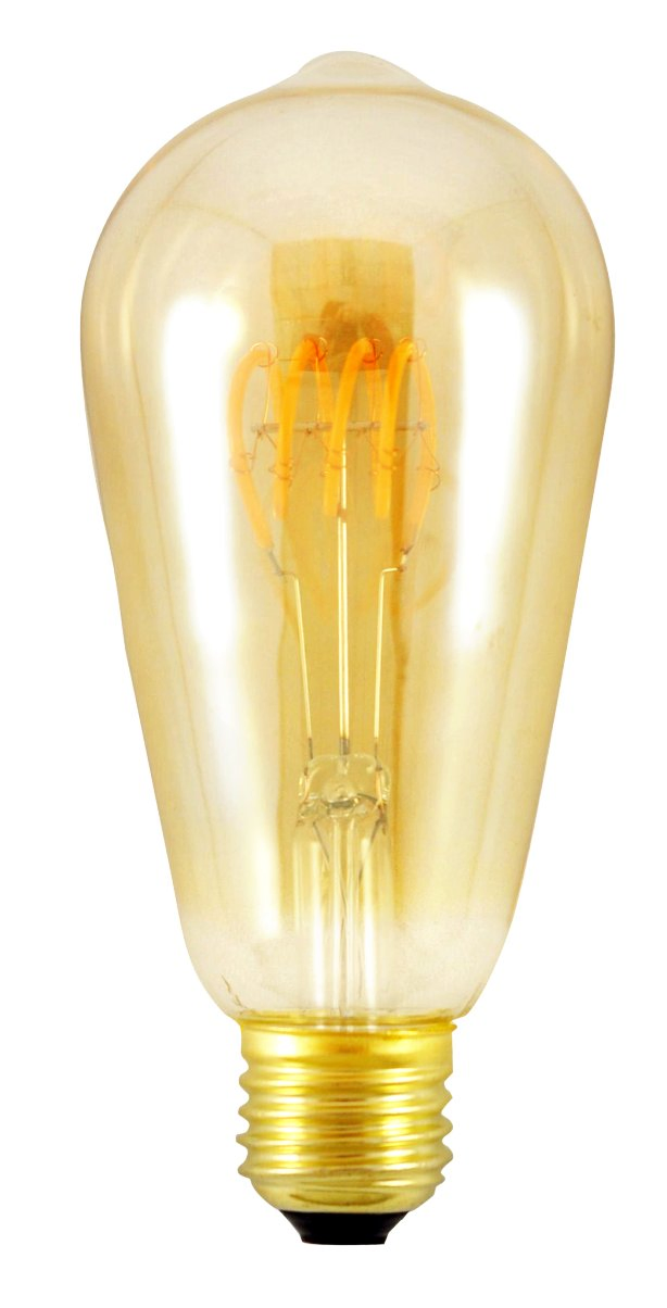 St64 Clear Amber Smoky Spiral 6W 10W 12W Dimmable Filament LED-Bulb Light