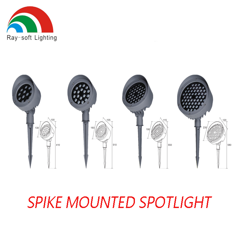 36W LED Anti-Glare IP65 Round Outdoor Base Mounted Spotlight Architectural Wall Washer Lighting