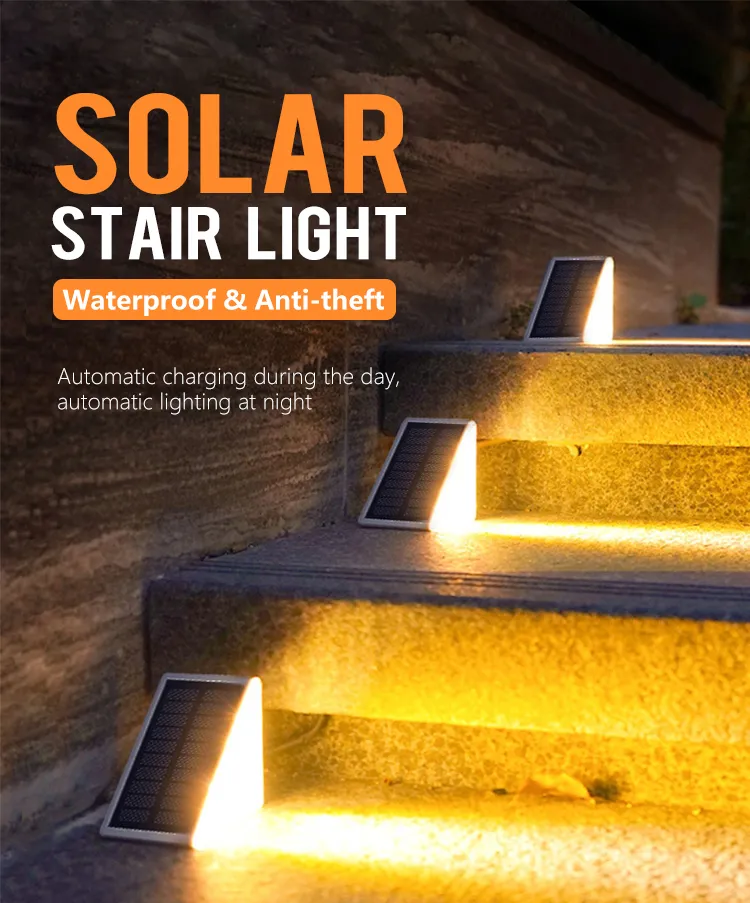 Solar Powered LED Stair Light