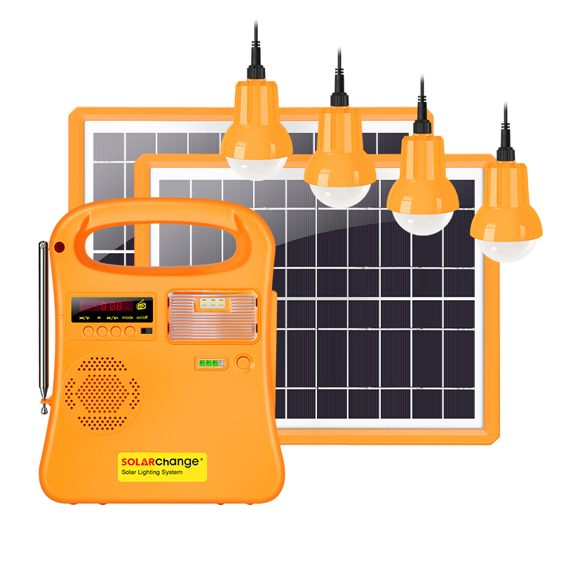 Eco-Friendly Solar Lighting Solution Featuring Four Energy-Efficient Bulbs