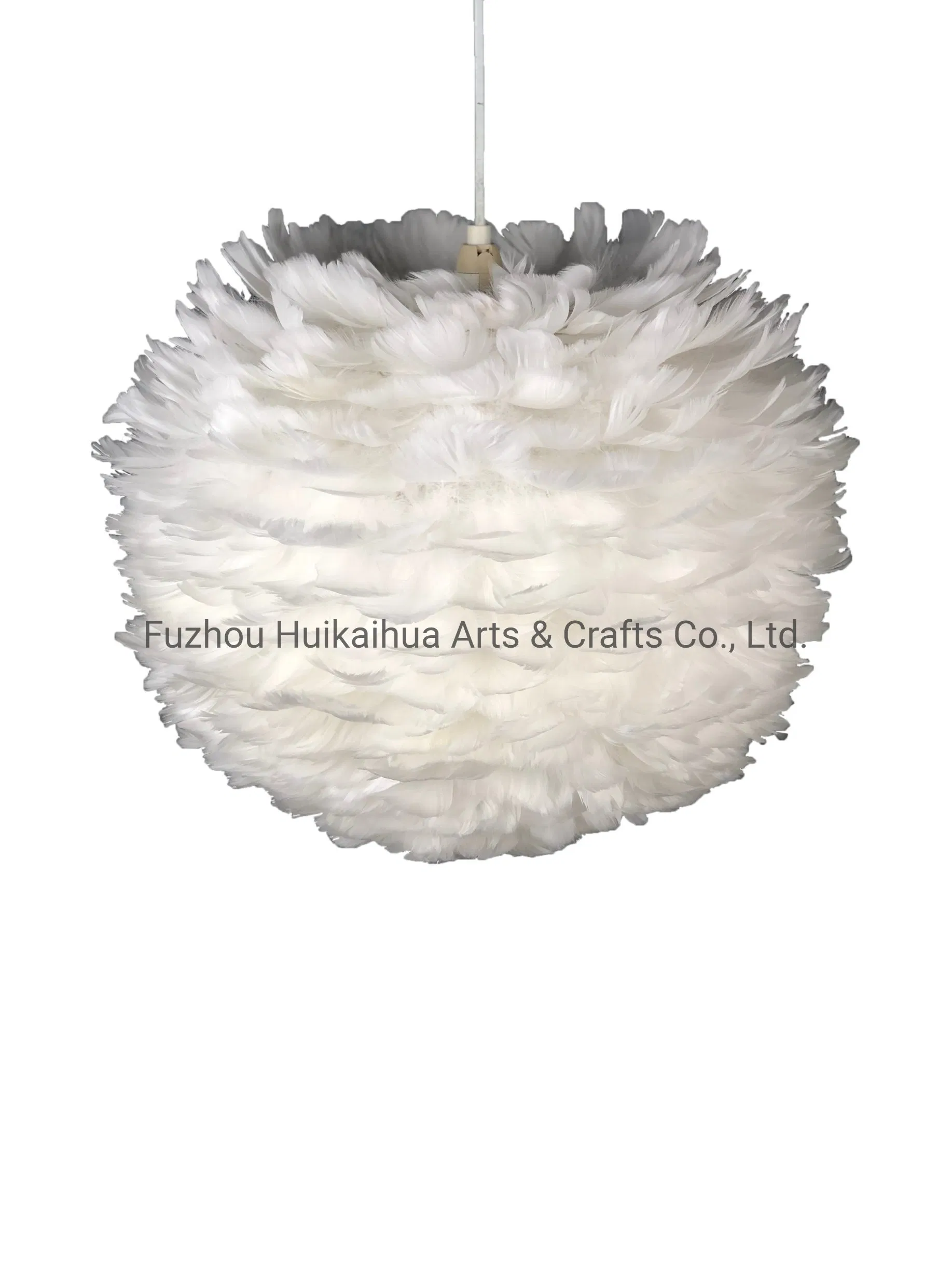Feather Chandelier Lighting Nordic Modern Feather Pendant Light White Feather Hanging Light