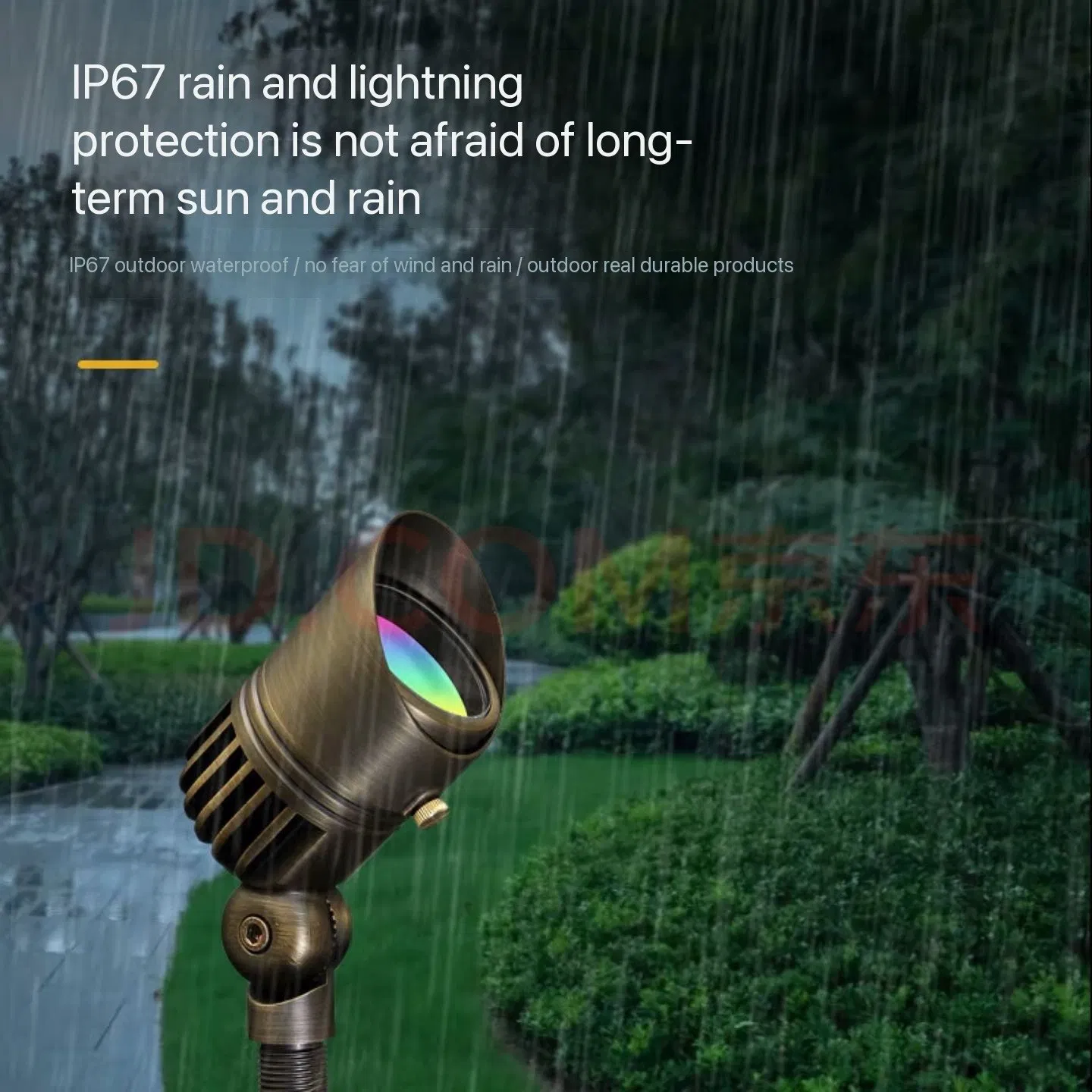 Brass Outdoor Landscape Spotlights Heavy Duty Low Voltage Landscape Lighting LED Spot Light Fixture Waterproof IP67