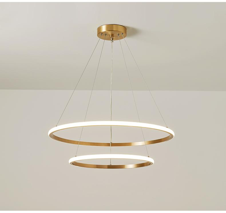 Wholesale Simple Design Home Decor Indoor Modern Decorative Style LED Round Suspended Pendant Lighting