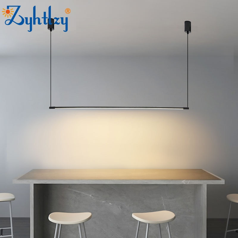 Modern Minimalist Tube Aluminum LED Linear Pendant Light for Restaurant Living Dining Room (ZY-XT002)