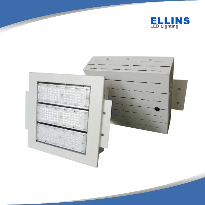 Waterproof IP66 Outdoor Ceiling Luminaires High Performance LED Canopy Lighting Fixtures 100W