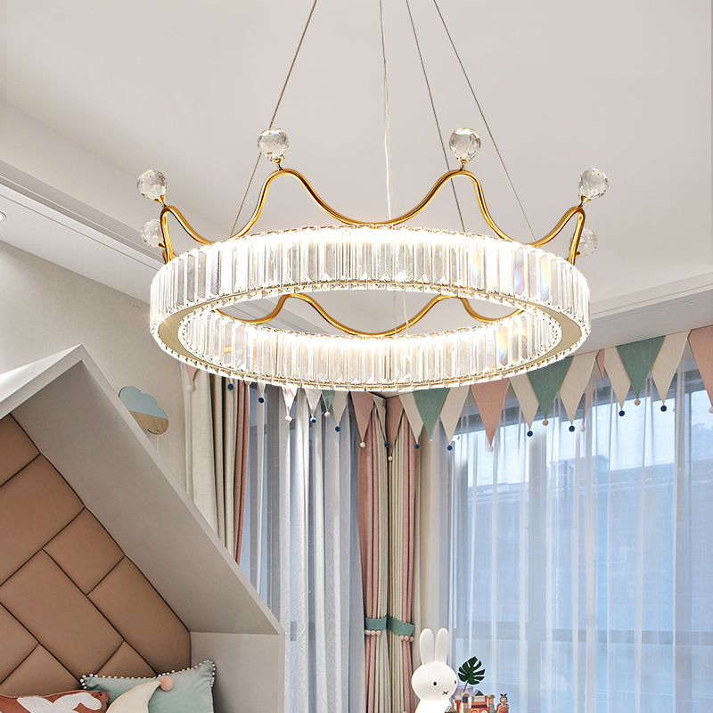 Luxury Gold Modern Crystal Big Chandelier LED Lighting for Bed Room Kitchen Hotel Indoor Decorative Pendant Lamp (ZY-QS-0058)