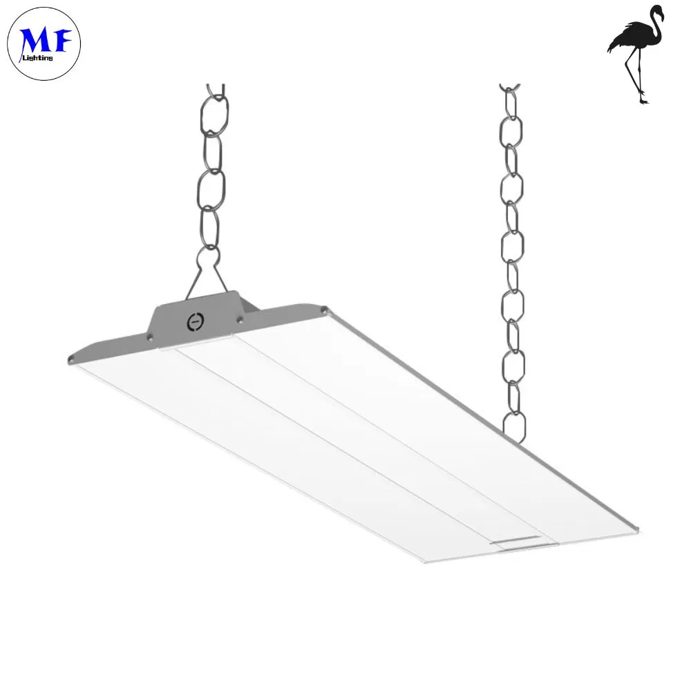 Industrial 40W/80W/100W/150W/200W/250W/300W Smart LED High Bay Light 200lm/W Linear Highbay Lighting for Office Building Manufacturing Plant Facility
